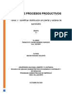 Tarea 3 - Identificar Distribución en Planta y Cadena de Suministro - Francisco Moreno