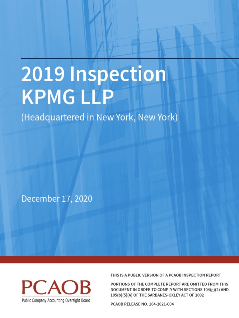 104 2021 004 KPMG | PDF | Financial Audit | Audit