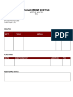SNR Management Meeting Template