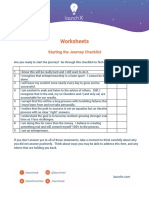 Worksheets: Starting The Journey Checklist