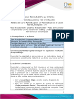 Guía de actividades y rúbrica de evaluación - Unidad 1 - Paso 2 - Desarrollar e implementar un PLE inmerso en un blog, combinando distintas herramientas tecno