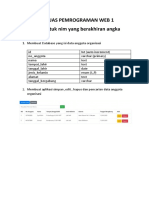 SOAL UAS PEMROGRAMAN WEB 1 - Untuk Nim Yang Berakhiran Angka Genap