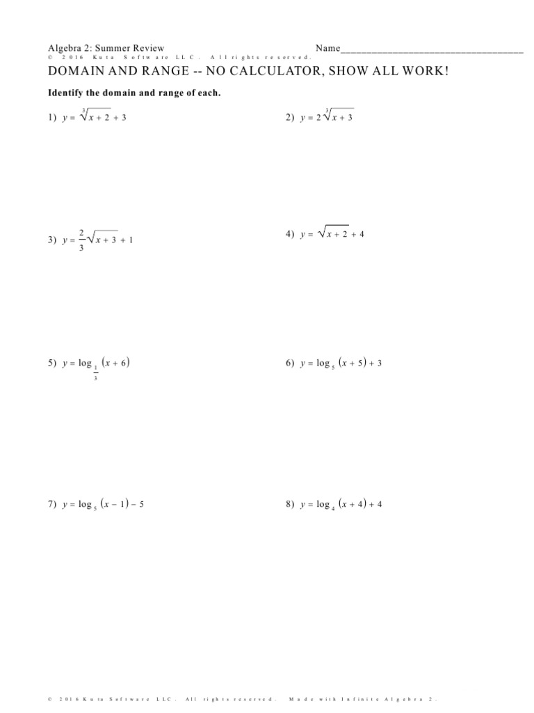 Domain and Range | PDF
