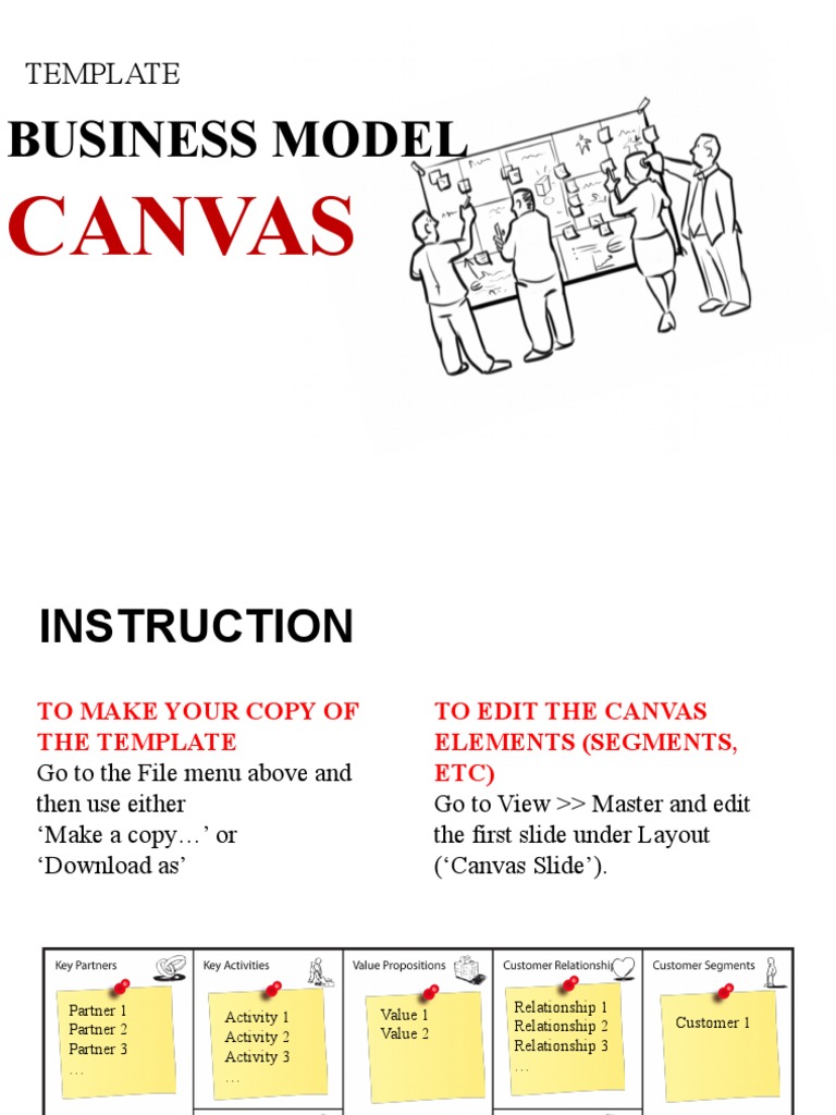 Business Model Canvas Template Guide | PDF | Computing | Computer Science