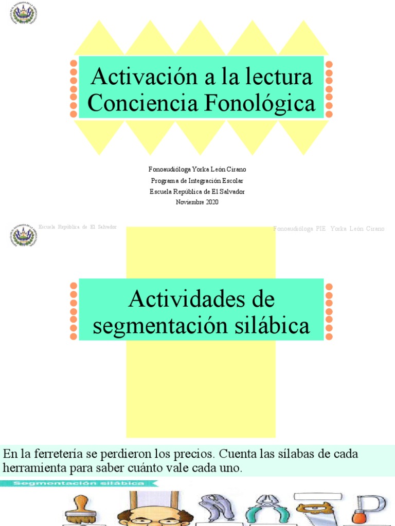 Actividades de Conciencia Fonológica | PDF | Sílaba | Voz humana