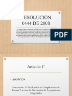Exposicion Resolucion 0444 de 2008
