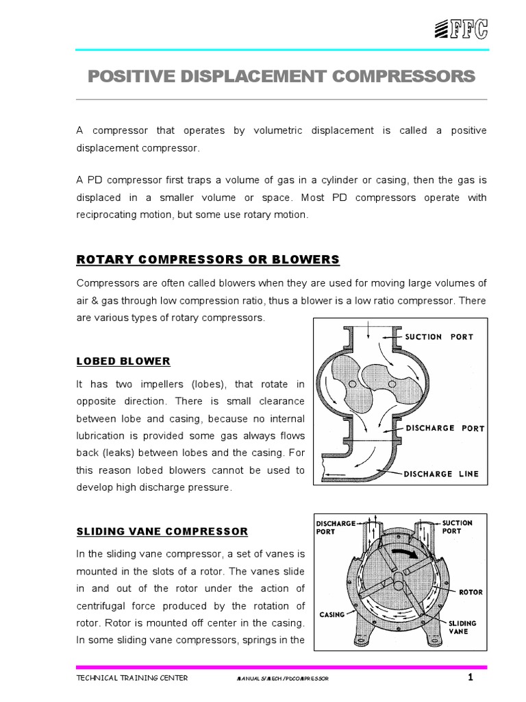 Positive Displacement Compressors: Rotary Compressors or Blowers | PDF ...