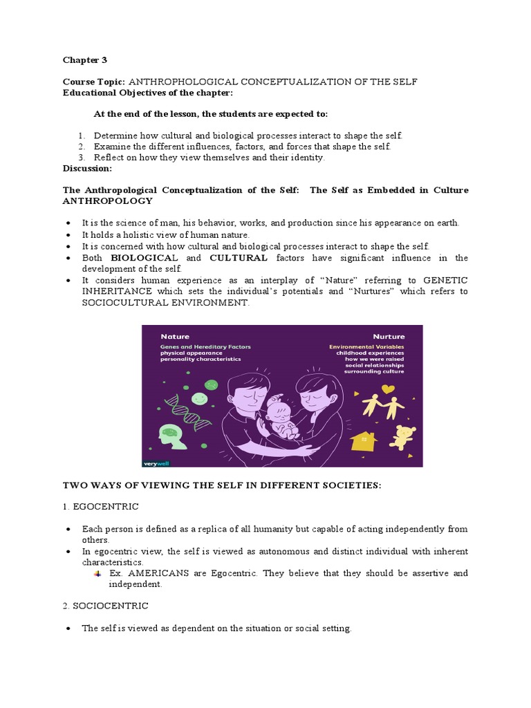 Understanding Self: Egocentric vs Sociocentric | PDF | Anthropology ...