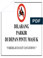 Dilarang Parkir