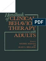 Handbook of Clinical Behavior Therapy & Adults by Michel Hersen