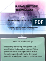 PENERAPAN METODE EPIDEMIOLOGI Pertemuan 9