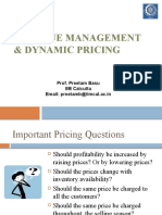 Revenue Management & Dynamic Pricing: Prof. Preetam Basu IIM Calcutta Email: Preetamb@iimcal - Ac.in