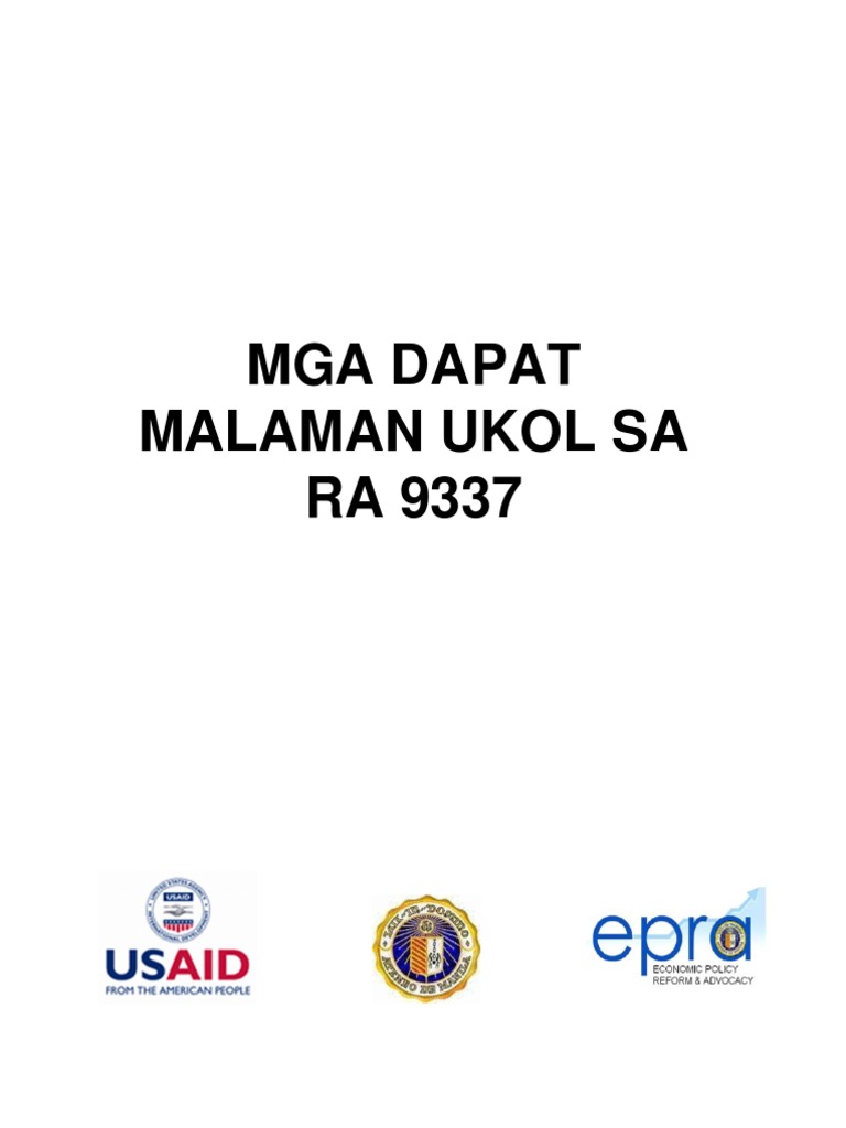 Primer on RA 9337: VAT Increase | PDF | Social Science