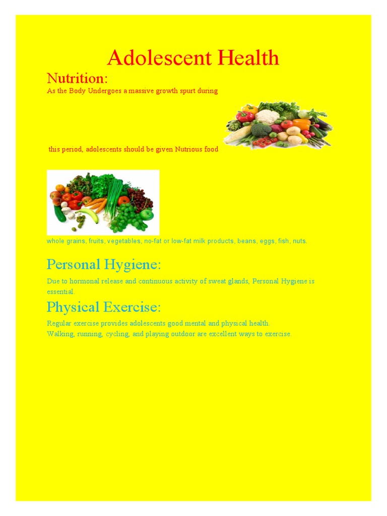Adolescent Health: Nutrition | PDF