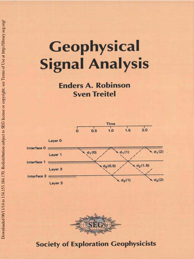 Geophysical Signal Analysis PDF Time Series Autocorrelation