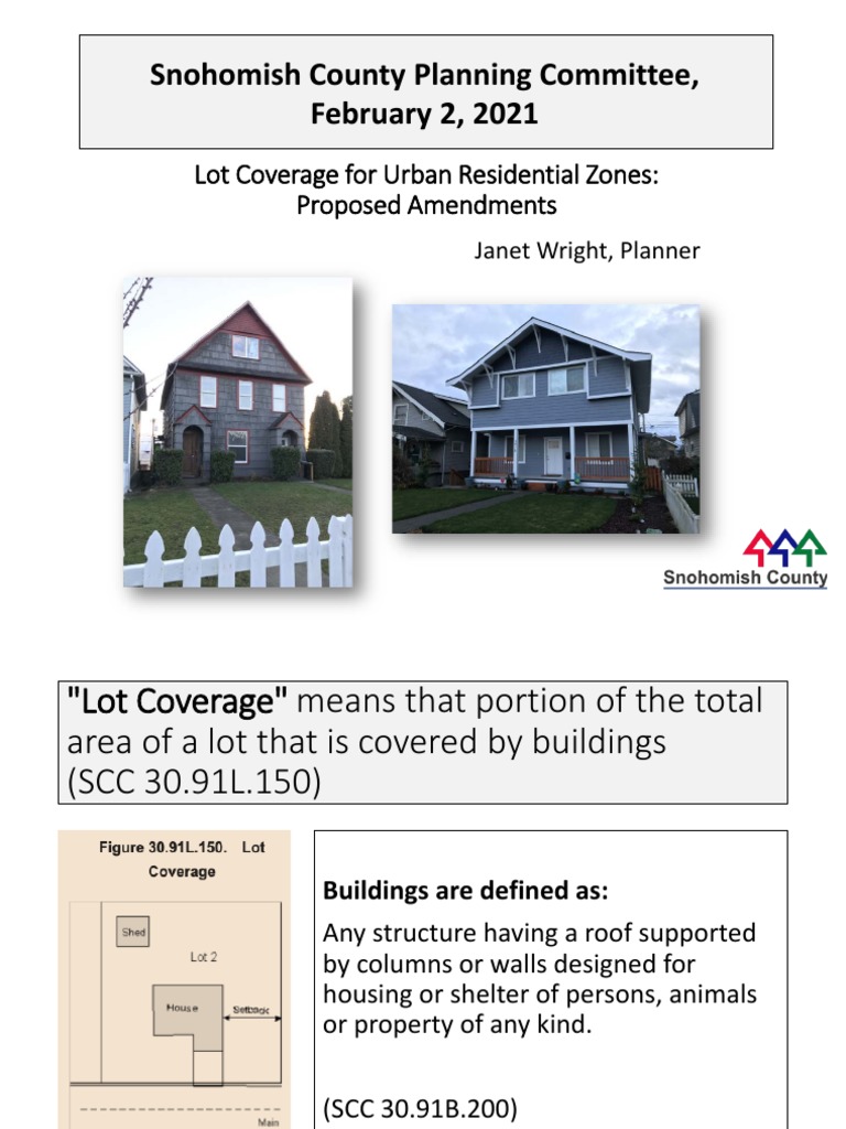 Snohomish County - Lot Coverage Presentation | PDF | Stormwater | Land ...