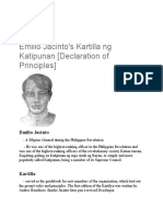 Emilio Jacinto's Kartilla NG Katipunan