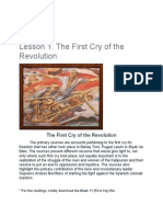 Lesson 1 The First Cry of The Revolution
