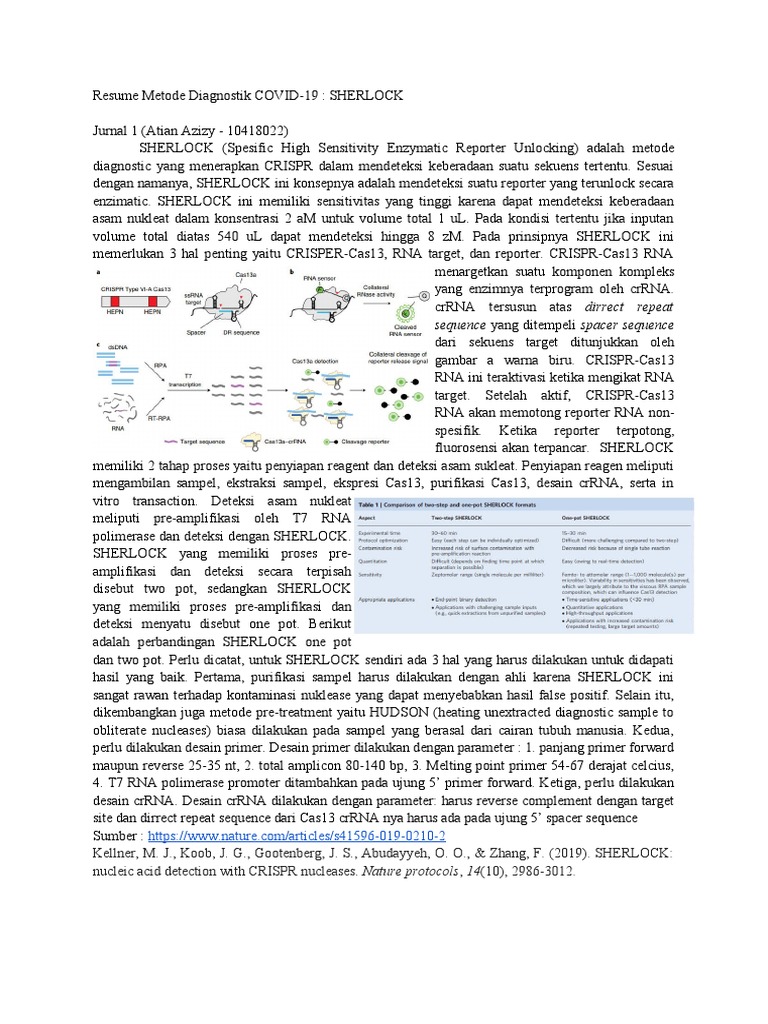 Metode Diagnostik COVID-19: SHERLOCK | PDF