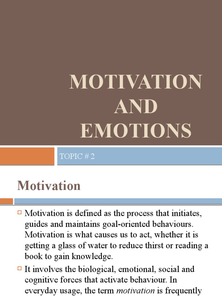 Understanding Motivation and Emotions | PDF | Motivation | Motivational