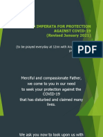 Oratio Imperata For Protection Against Covid-19