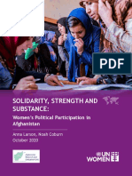 Solidarity, Strength and Substance:: Women's Political Participation in Afghanistan