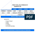 Jadwal Piket Akreditasi