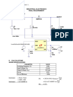Industrial Electronics Final Requirement I. Circuit Diagram: Dolor, Wilfred James T. 14-55632
