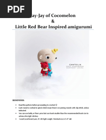 Jay-Jay of Cocomelon & Little Red Bear Inspired Amigurumi: Reminder