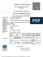 Epass No. Ap-Epass/2020/151048: Government of Andhra Pradesh
