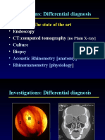 Investigations: Differential Diagnosis: The State of The Art
