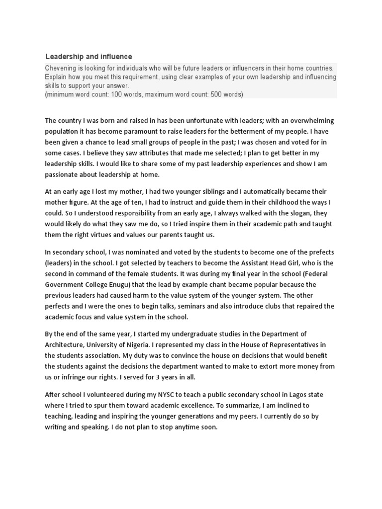  How To Write A Leadership Essay How To Write A Nursing Leadership 