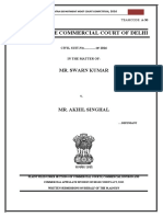 The Hon'Ble Commercial Court of Delhi: Mr. Swarn Kumar