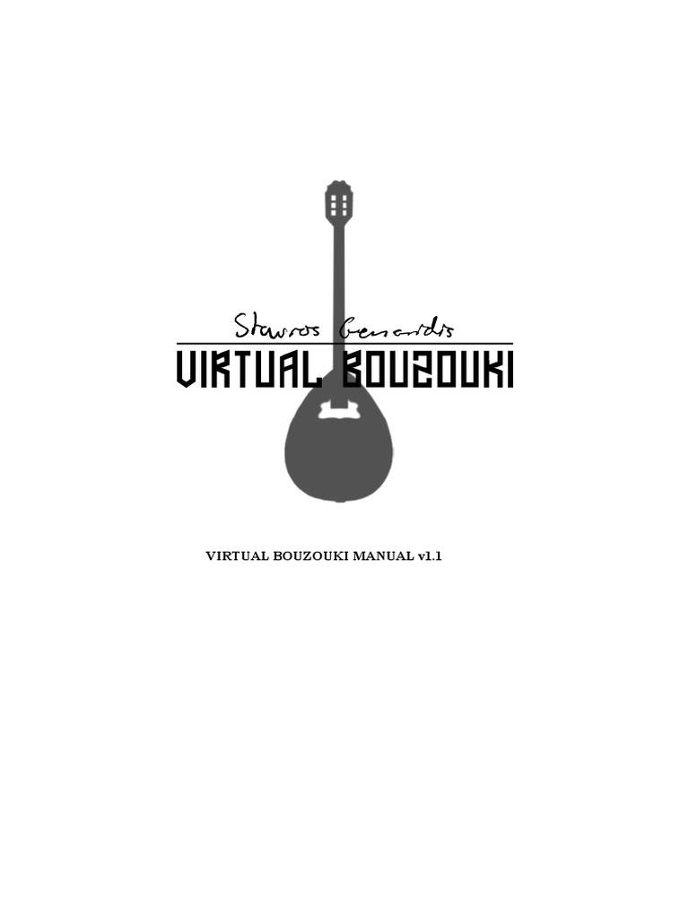 VIRTUAL BOUZOUKI MANUAL v1.1 (PDFDrive) PDF String Instruments