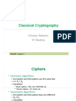 Classical Cryptography: Chester Rebeiro IIT Madras