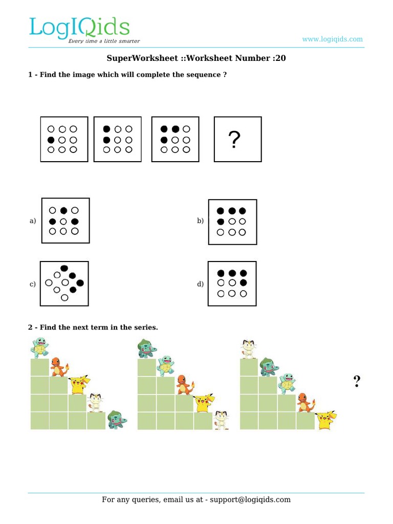 Pattern Recognition and Logical Reasoning Practice Questions | PDF ...