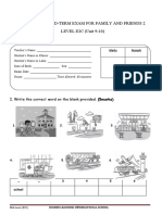 Mid-Term Exam For Family and Friends 2 LEVEL E2C (Unit 9-10)