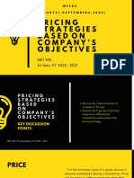 Pricing Strategies Based On Company'S Objectives: Week2 (AUGUST31-SEPTEMBER4,2020)