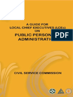 A Guide for Local Chief Executives on Public Personnel Admin