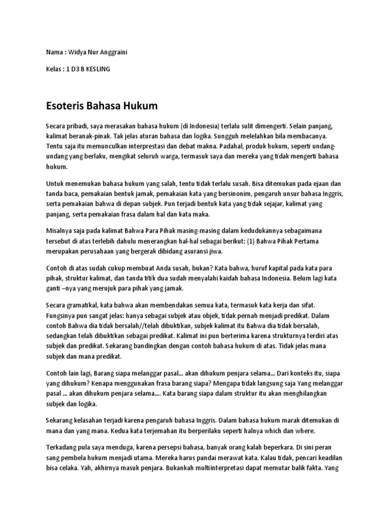 B Indo Esotoris Bahasa Pdf