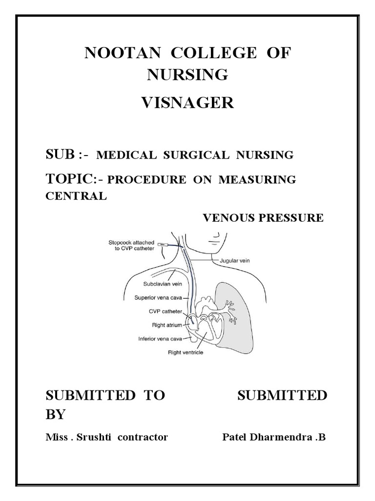 Measuring Central Venous Pressure Final | PDF | Saline (Medicine ...
