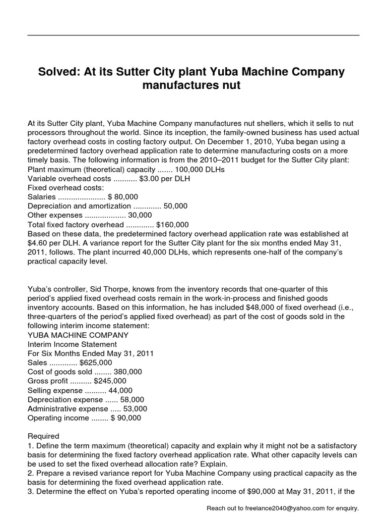 At Its Sutter City Plant Yuba Machine Company Manufactures Nut PDF