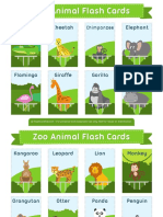 Zoo Animal Flash Cards 2x3