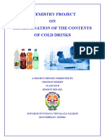 Chemistry Project ON Determination of The Contents of Cold Drinks