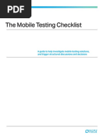 The Mobile Testing Checklist: White Paper