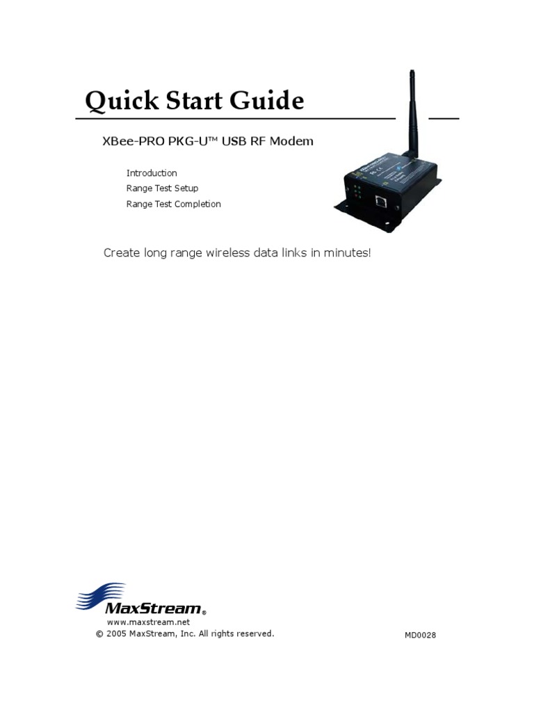 Quick Start Guide: Maxstream | PDF | Usb | Operating System