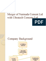 Merger of Narmada Cement LTD With Ultratech Cements LTD