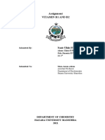 Assignment Vitamin B1 and B2: Nazir Ullah 53794