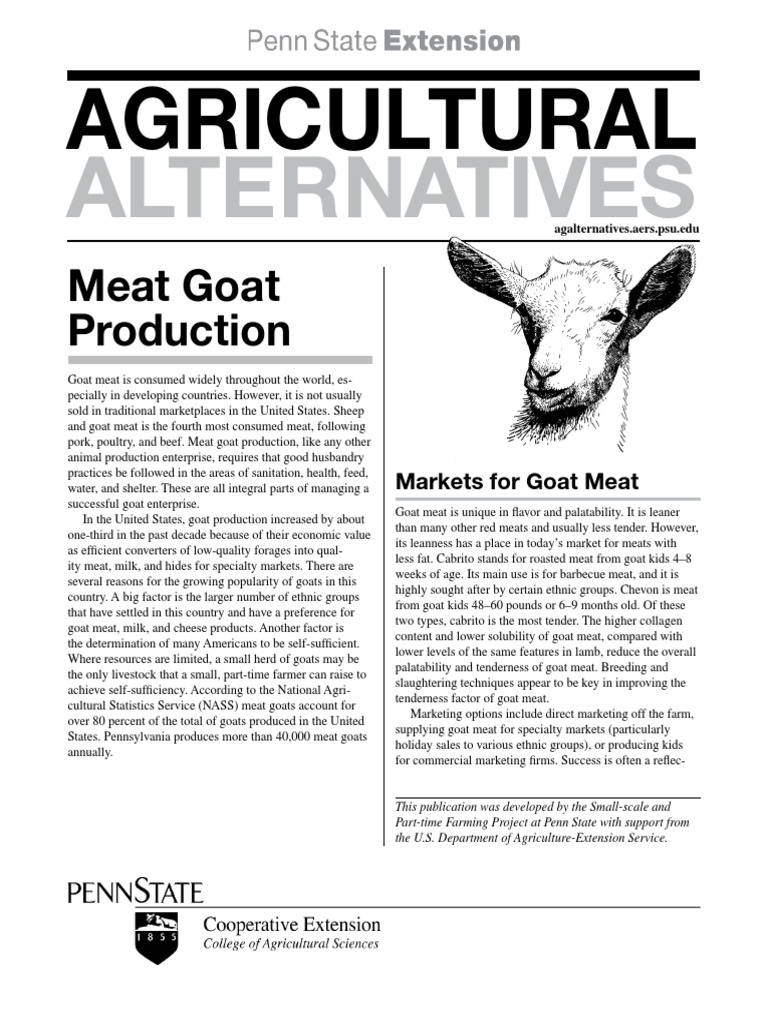 Meat Goat Production PDF Goat Meat