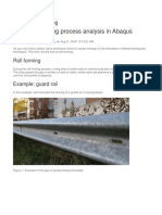 Metal Roll Forming Process Analysis in Abaqus